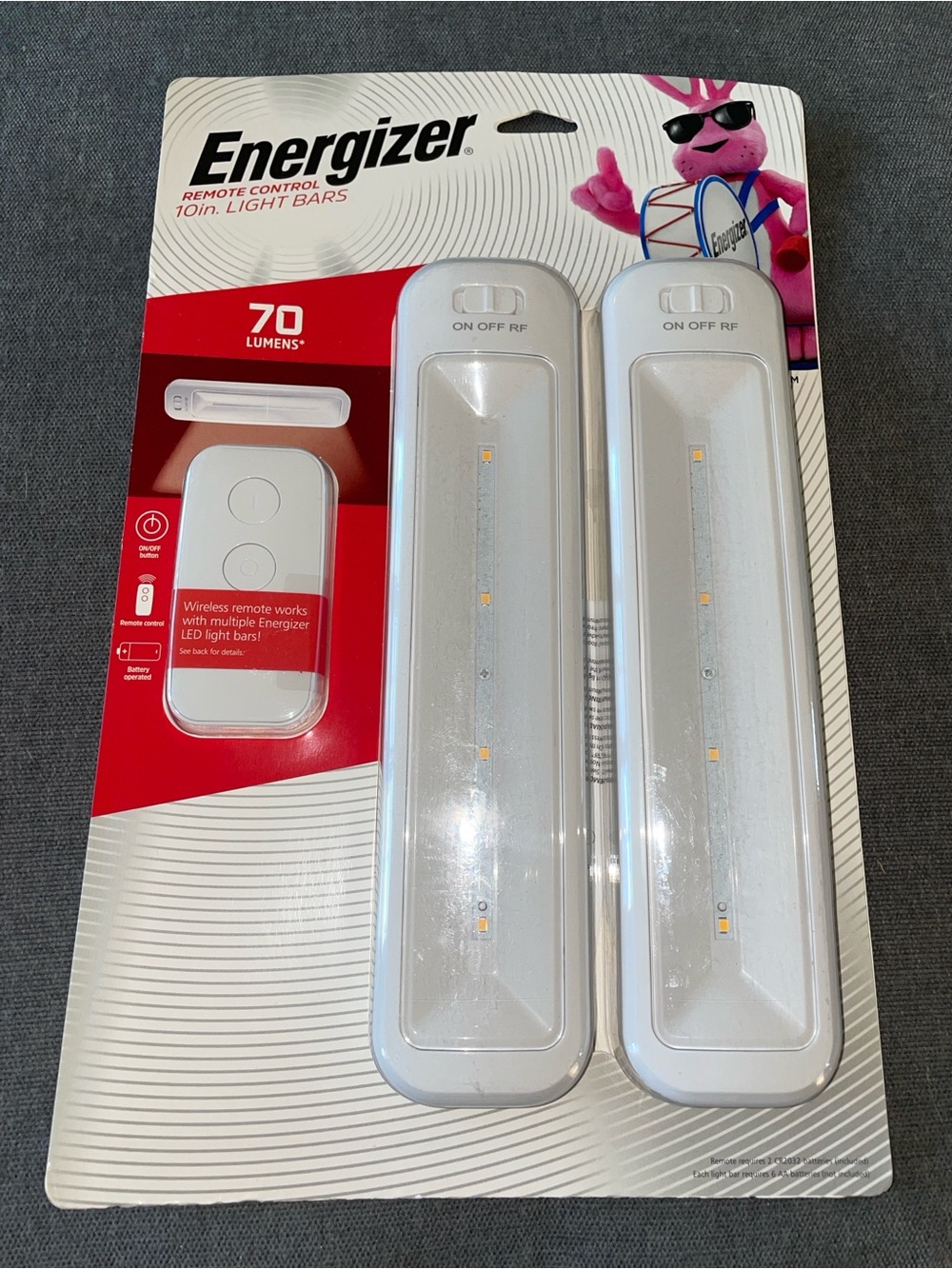 Energizer White LED Remote-Control Light Bars - 2 Pack